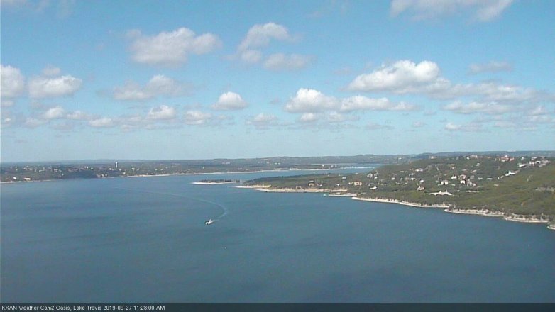 Lake Travis webcam, September 27, 2019 10:30 AM CT