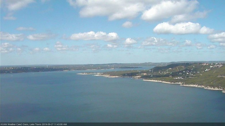 Lake Travis webcam, September 27, 2019 10:45 AM CT