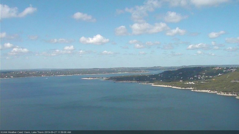 Lake Travis webcam, September 27, 2019 11:00 AM CT