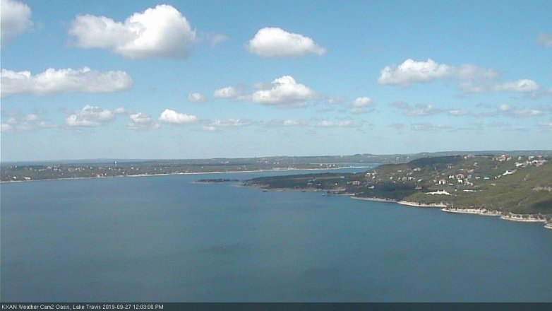 Lake Travis webcam, September 27, 2019 11:05 AM CT