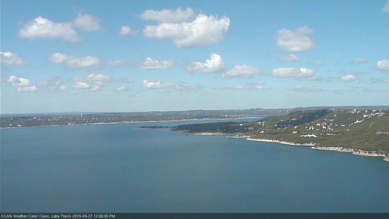 Lake Travis webcam, September 27, 2019 11:10 AM CT