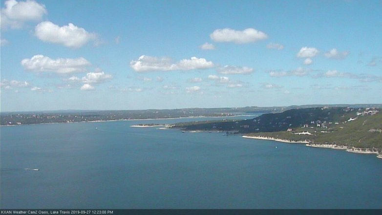 Lake Travis webcam, September 27, 2019 11:25 AM CT