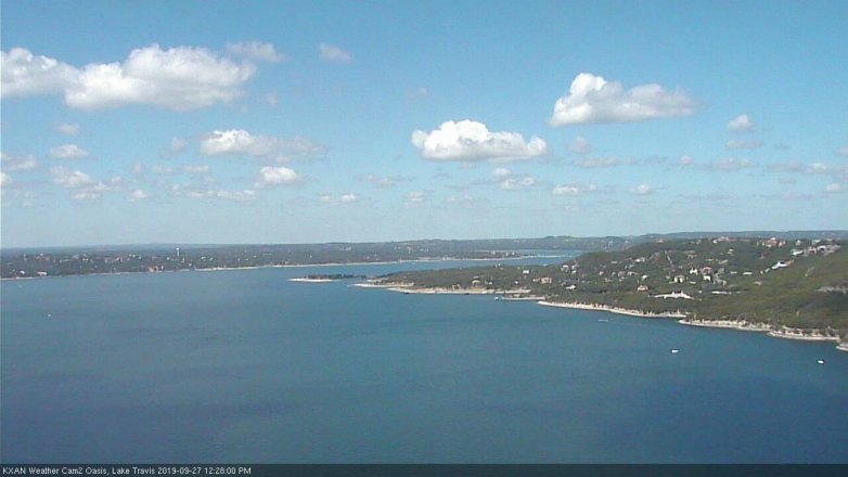 Lake Travis webcam, September 27, 2019 11:30 AM CT