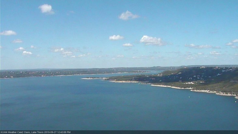 Lake Travis webcam, September 27, 2019 11:45 AM CT