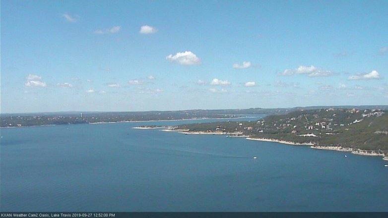 Lake Travis webcam, September 27, 2019 11:55 AM CT