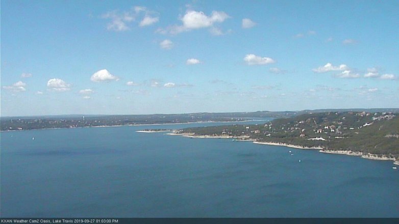 Lake Travis webcam, September 27, 2019 12:05 PM CT