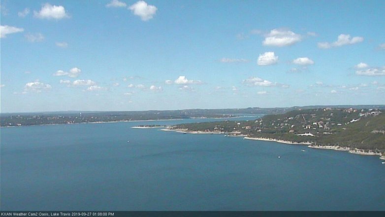 Lake Travis webcam, September 27, 2019 12:10 PM CT