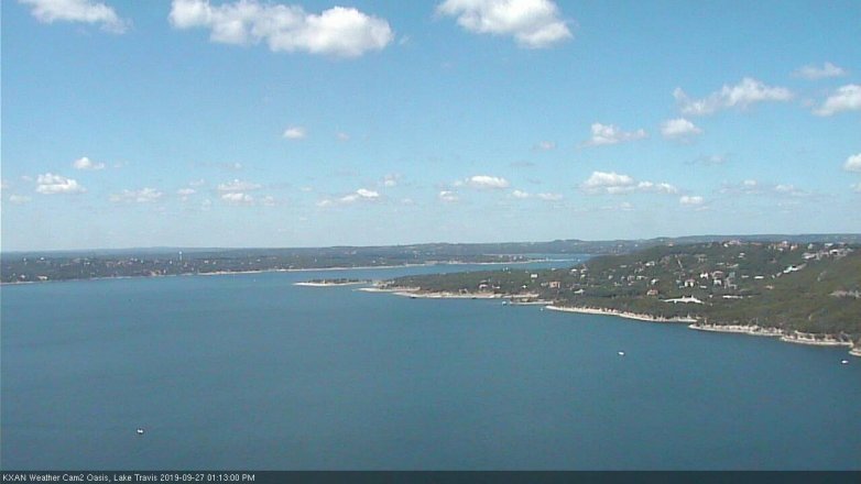 Lake Travis webcam, September 27, 2019 12:15 PM CT