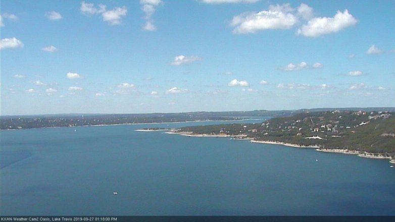 Lake Travis webcam, September 27, 2019 12:20 PM CT