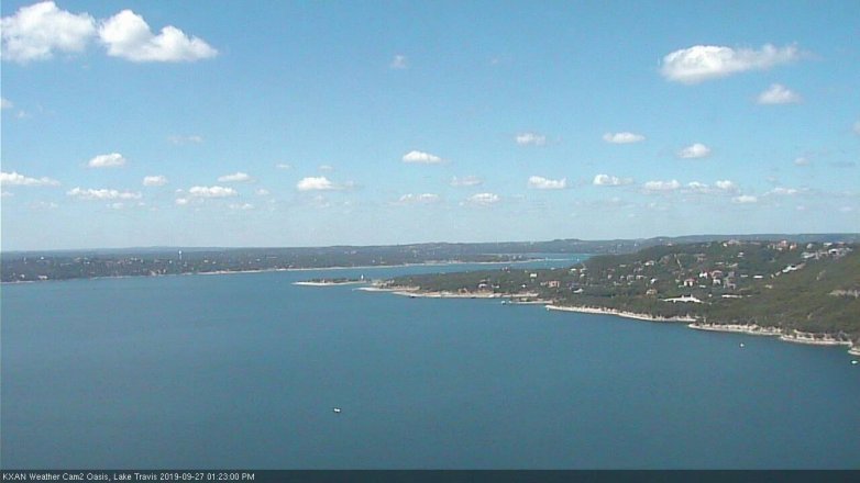 Lake Travis webcam, September 27, 2019 12:25 PM CT