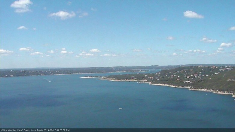 Lake Travis webcam, September 27, 2019 12:30 PM CT