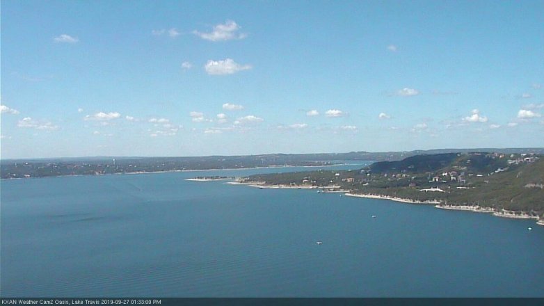 Lake Travis webcam, September 27, 2019 12:35 PM CT