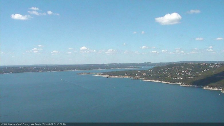 Lake Travis webcam, September 27, 2019 12:45 PM CT