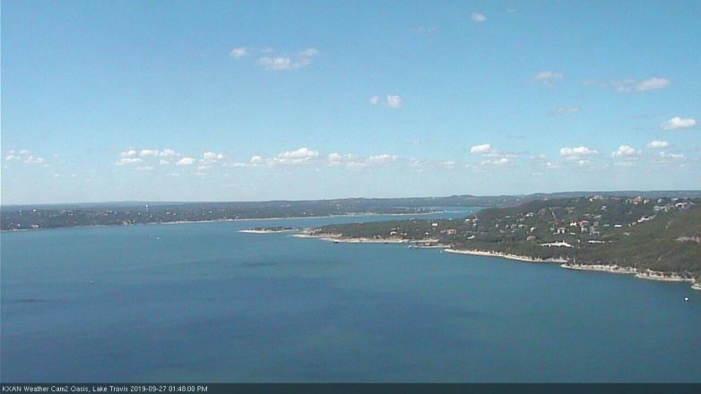 Lake Travis webcam, September 27, 2019 12:50 PM CT