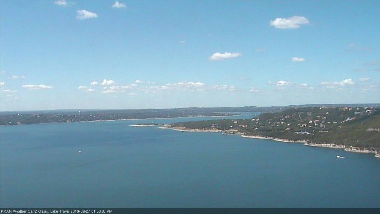 Lake Travis webcam, September 27, 2019 12:55 PM CT