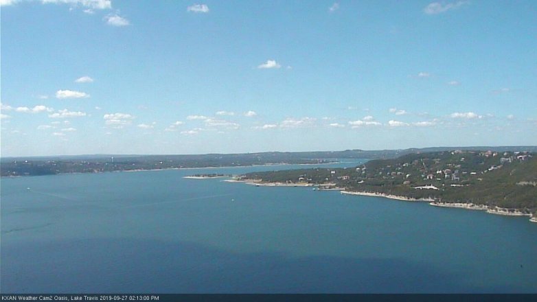 Lake Travis webcam, September 27, 2019 1:15 PM CT