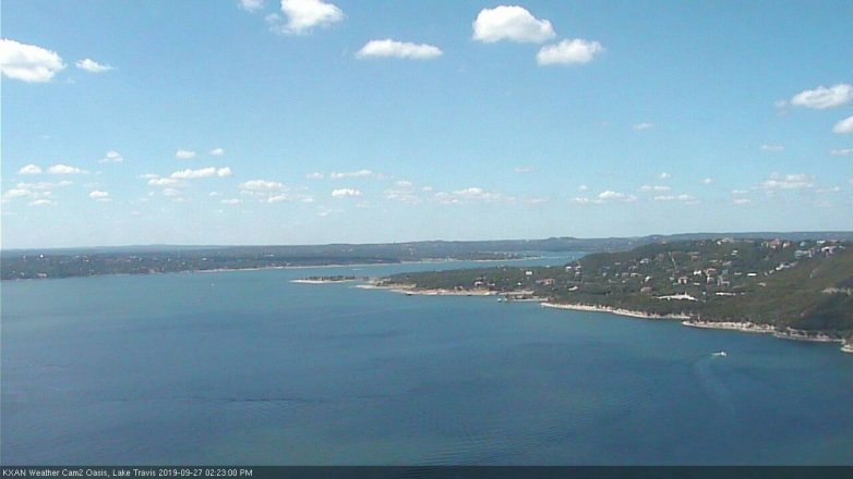 Lake Travis webcam, September 27, 2019 1:25 PM CT