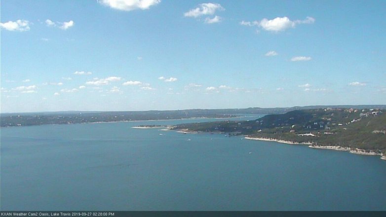 Lake Travis webcam, September 27, 2019 1:30 PM CT