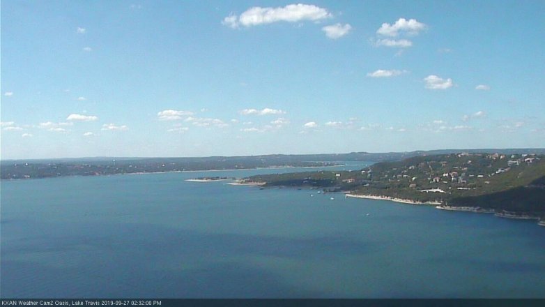 Lake Travis webcam, September 27, 2019 1:35 PM CT