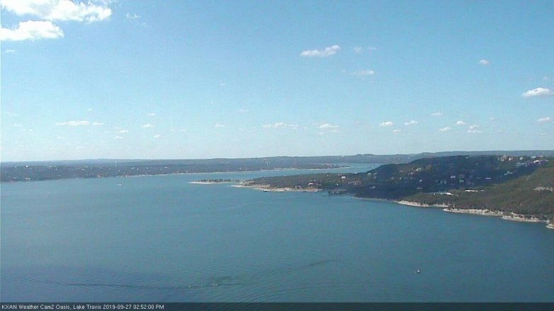 Lake Travis webcam, September 27, 2019 1:55 PM CT