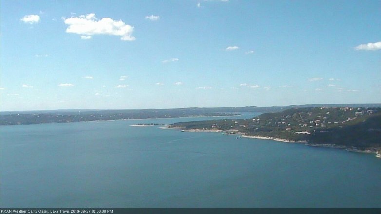 Lake Travis webcam, September 27, 2019 2:00 PM CT