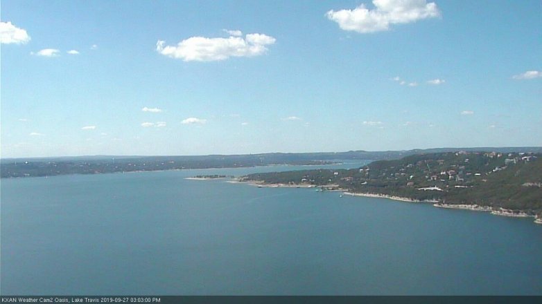 Lake Travis webcam, September 27, 2019 2:05 PM CT