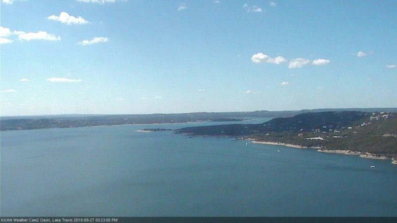 Lake Travis webcam, September 27, 2019 2:25 PM CT