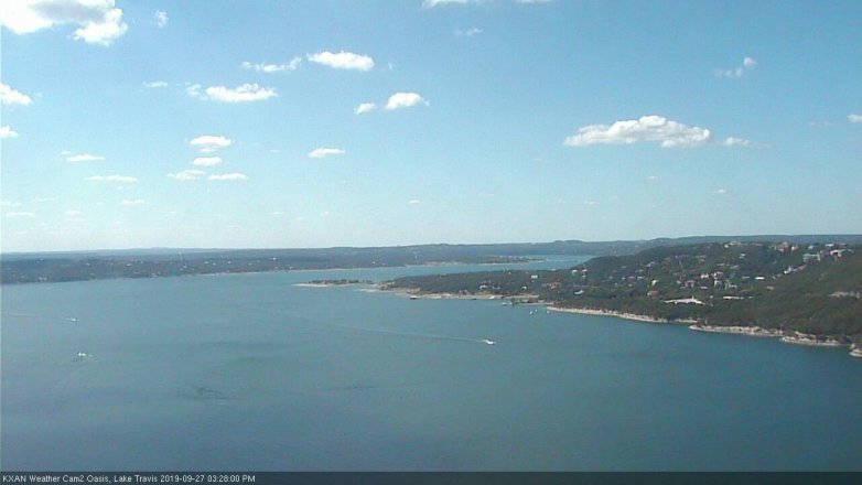 Lake Travis webcam, September 27, 2019 2:30 PM CT