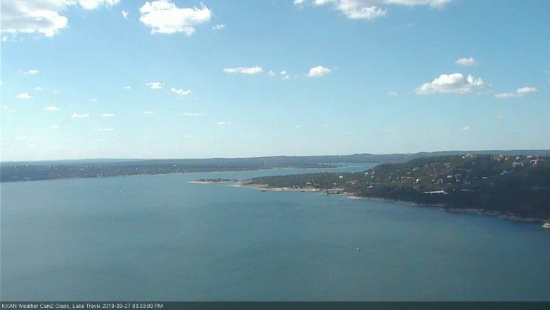 Lake Travis webcam, September 27, 2019 2:35 PM CT