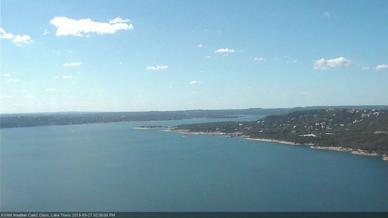 Lake Travis webcam, September 27, 2019 2:40 PM CT