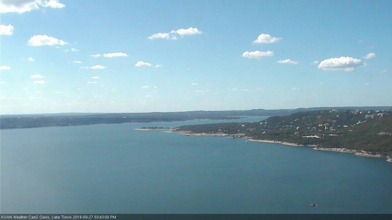Lake Travis webcam, September 27, 2019 2:45 PM CT