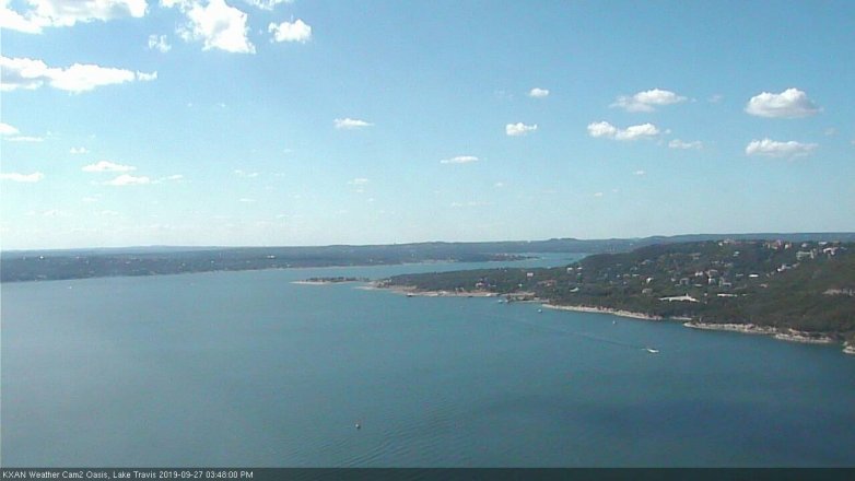 Lake Travis webcam, September 27, 2019 2:50 PM CT