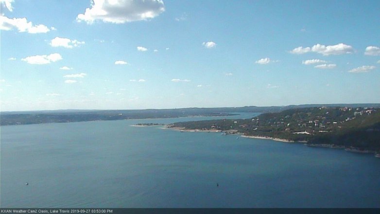Lake Travis webcam, September 27, 2019 2:55 PM CT