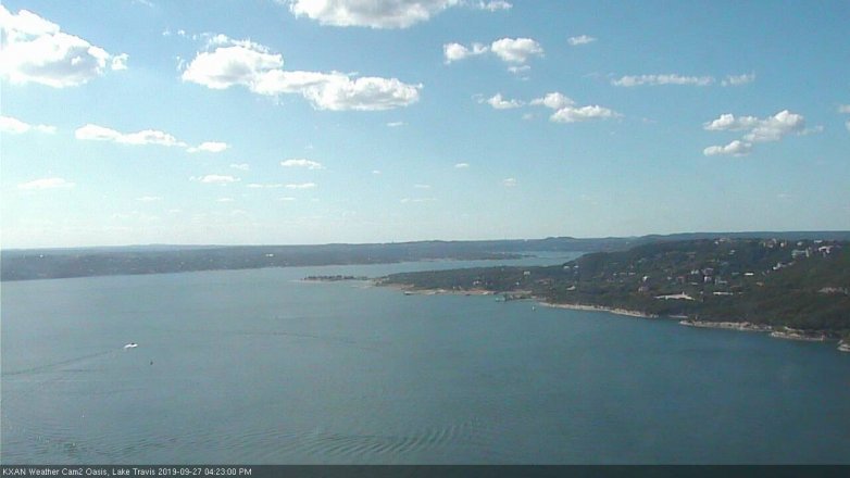 Lake Travis webcam, September 27, 2019 3:25 PM CT