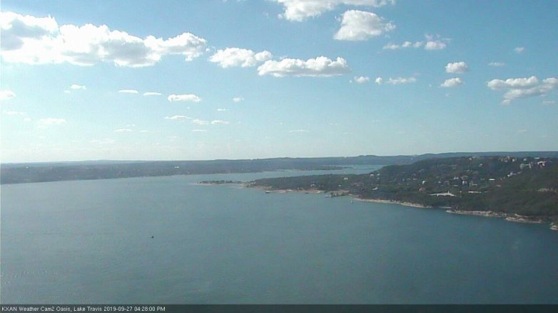 Lake Travis webcam, September 27, 2019 3:30 PM CT