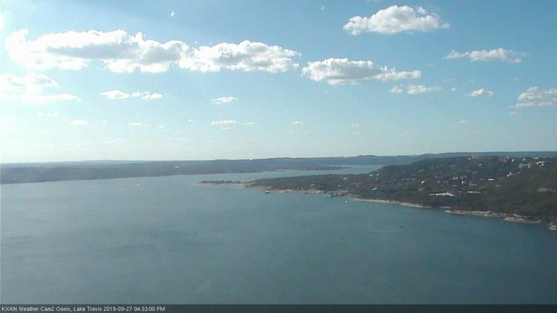 Lake Travis webcam, September 27, 2019 3:35 PM CT