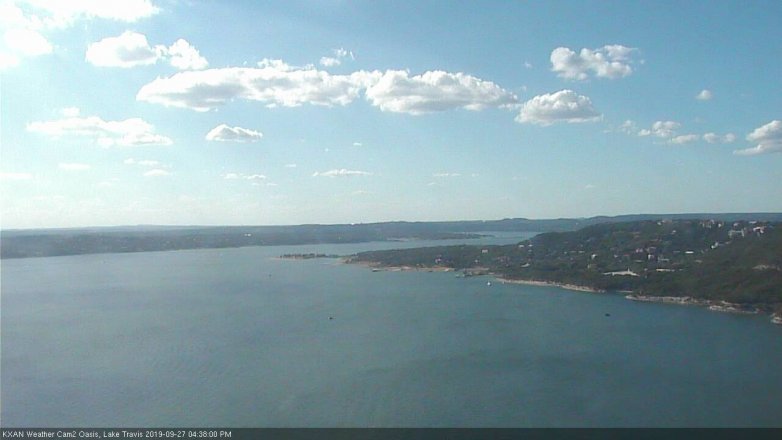 Lake Travis webcam, September 27, 2019 3:40 PM CT
