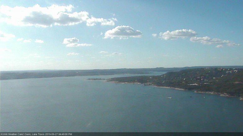 Lake Travis webcam, September 27, 2019 3:50 PM CT