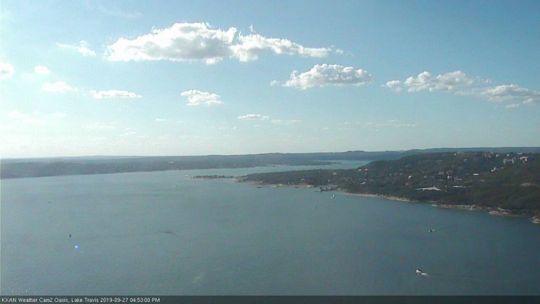 Lake Travis webcam, September 27, 2019 3:55 PM CT