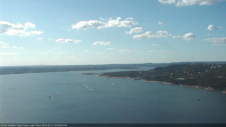 Lake Travis webcam, September 27, 2019 4:00 PM CT