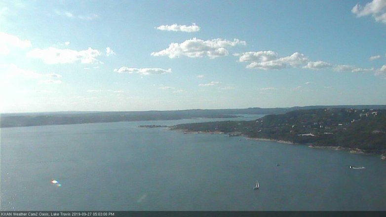 Lake Travis webcam, September 27, 2019 4:05 PM CT
