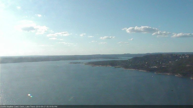 Lake Travis webcam, September 27, 2019 4:20 PM CT