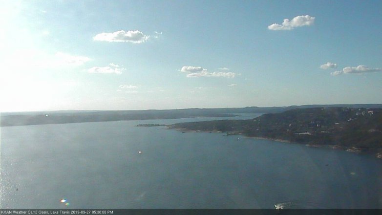 Lake Travis webcam, September 27, 2019 4:40 PM CT