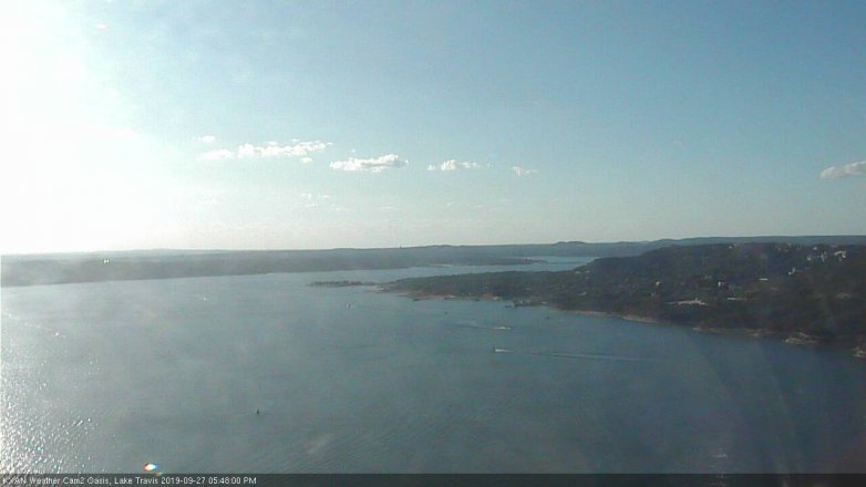 Lake Travis webcam, September 27, 2019 4:50 PM CT
