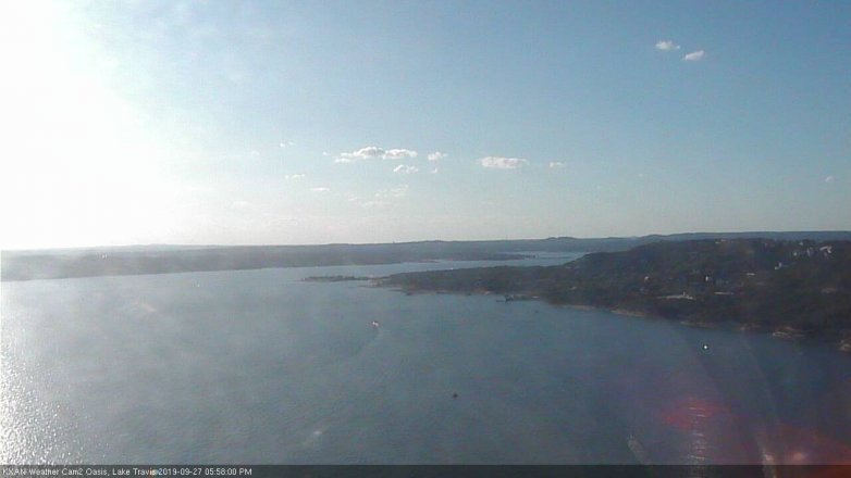 Lake Travis webcam, September 27, 2019 5:00 PM CT