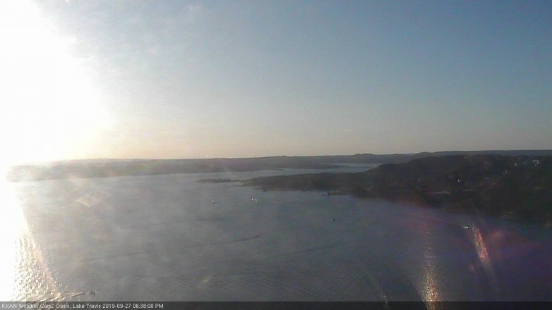 Lake Travis webcam, September 27, 2019 5:40 PM CT