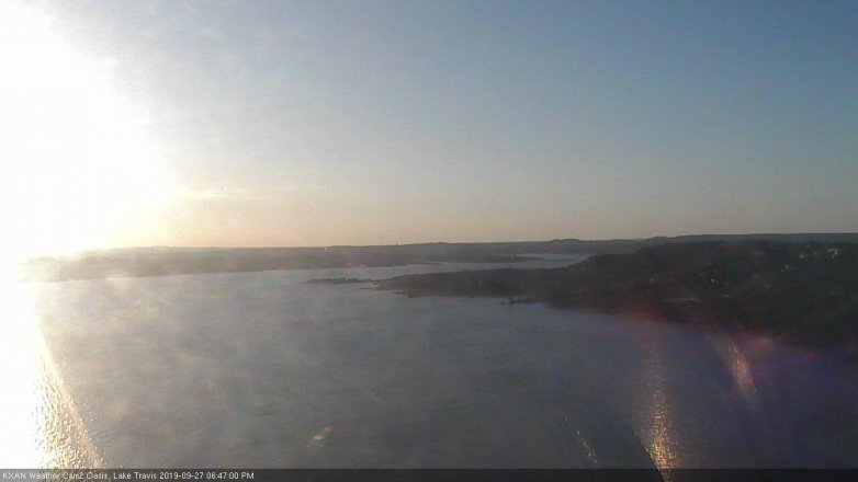 Lake Travis webcam, September 27, 2019 5:50 PM CT