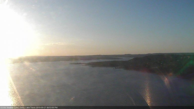 Lake Travis webcam, September 27, 2019 5:55 PM CT
