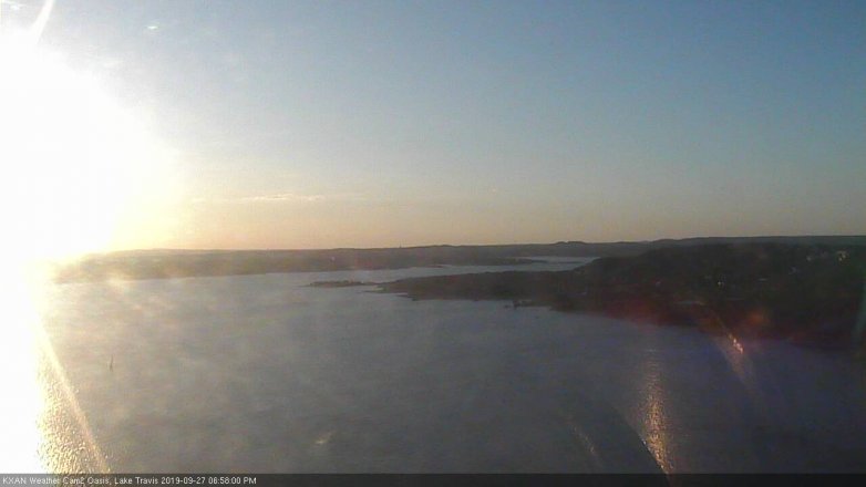 Lake Travis webcam, September 27, 2019 6:00 PM CT
