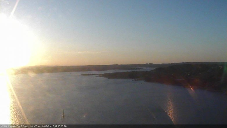 Lake Travis webcam, September 27, 2019 6:05 PM CT